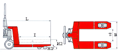 Схема ручной гидравлической тележки Powerlifter PW2500